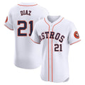 My Store H.Astros #21 Yainer Diaz Player White Limited Elite Home Stitched Jerseys