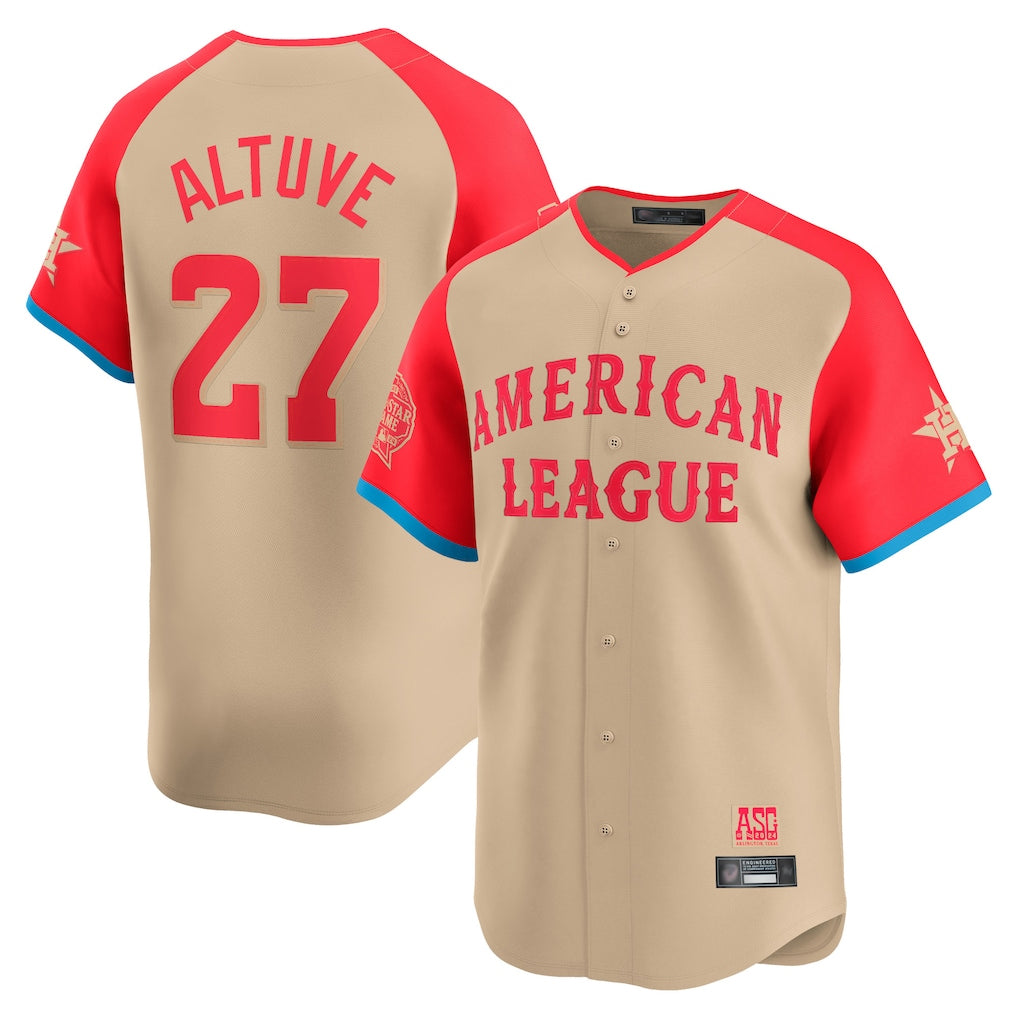 My Store H.Astros #27 Jose Altuve Player Cream American League All-Star Game Limited Stitched Jerseys