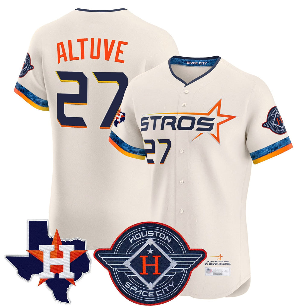 My Store H.Astros #27 Jose Altuve Player Cream City Connect Texas Patch Vapor Premier Limited Elite Home Stitched Jerseys