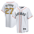 My Store H.Astros #27 Jose Altuve Player Gold Collection Game Home Stitched Jerseys