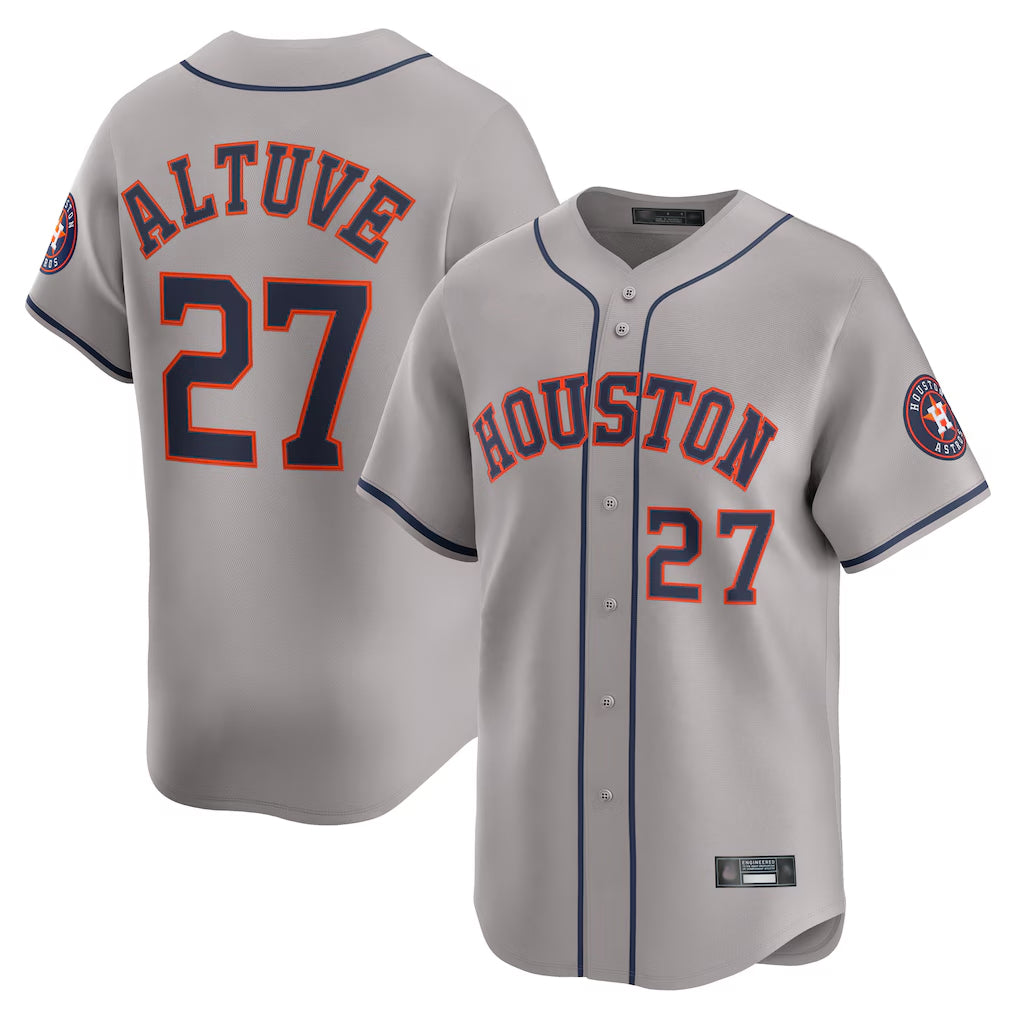My Store H.Astros #27 Jose Altuve Player Gray Home Limited Stitched Jerseys