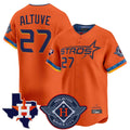 My Store H.Astros #27 Jose Altuve Player Orange City Connect Texas Patch Vapor Premier Limited Home Stitched Jerseys