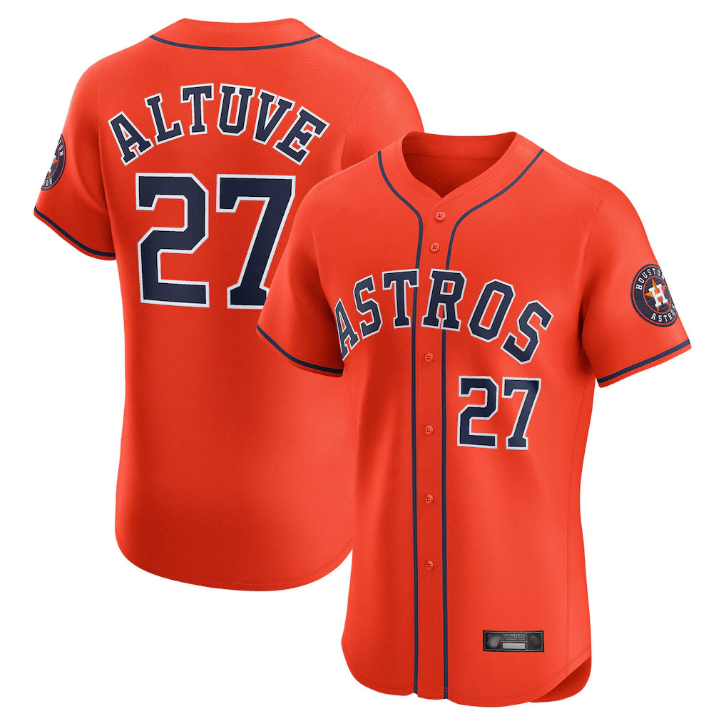 My Store H.Astros #27 Jose Altuve Player Orange Home Limited Elite Stitched Jerseys