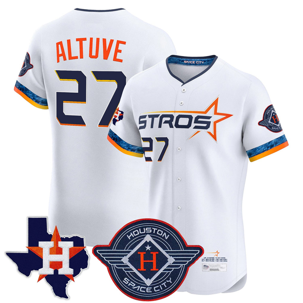 My Store H.Astros #27 Jose Altuve Player White City Connect Texas Patch Vapor Premier Limited Elite Home Stitched Jerseys