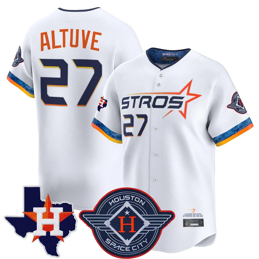 My Store H.Astros #27 Jose Altuve Player White City Connect Texas Patch Vapor Premier Limited Home Stitched Jerseys
