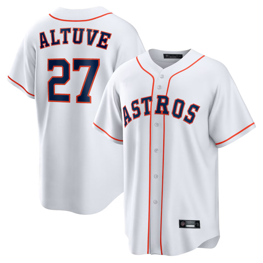 My Store H.Astros #27 Jose Altuve Player White Home Game Stitched Jerseys