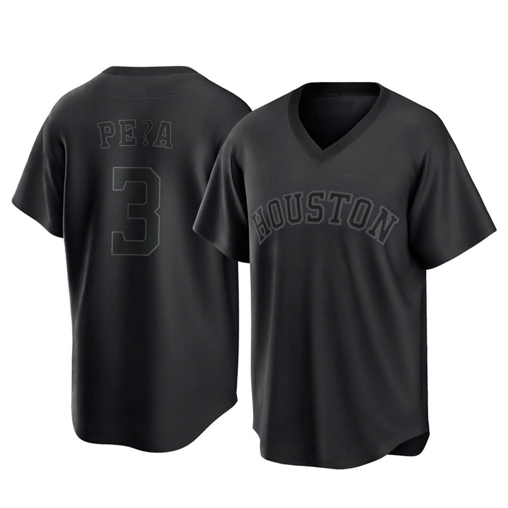 My Store H.Astros #3 Jeremy Pe?a Player Black Fashion T-shirt Home Game Stitched Jerseys