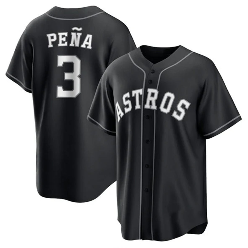 My Store H.Astros #3 Jeremy Pe?a Player Black Home Game Stitched Jerseys