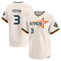 My Store H.Astros #3 Jeremy Pe?a Player Cream Limited Home Stitched Jerseys