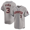 My Store H.Astros #3 Jeremy Pe?a Player Gray Home Game Stitched Jerseys