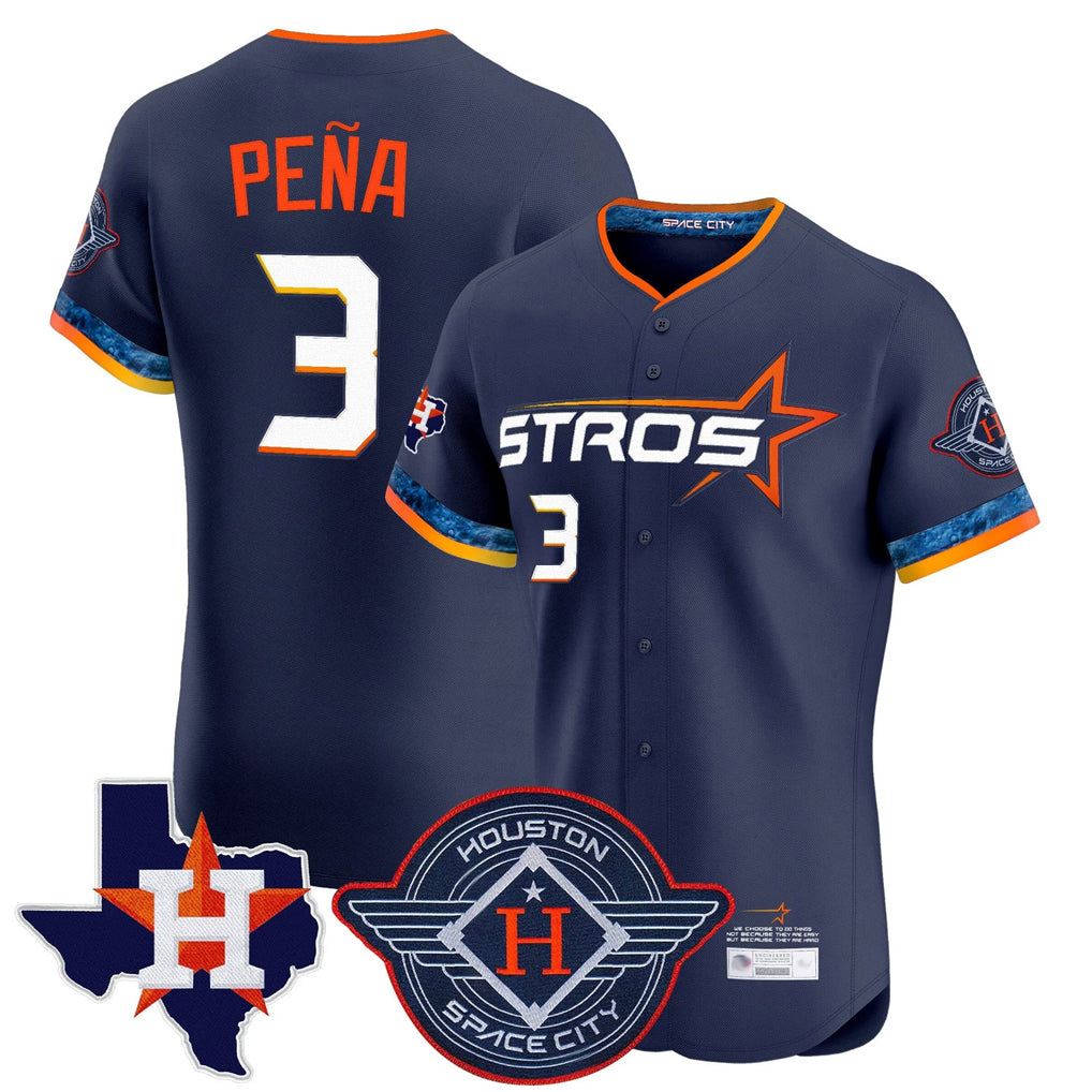 My Store H.Astros #3 Jeremy Pe?a Player Navy City Connect Limited Elite Home Stitched Jerseys