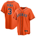 My Store H.Astros #3 Jeremy Pe?a Player Orange Home Game Stitched Jerseys