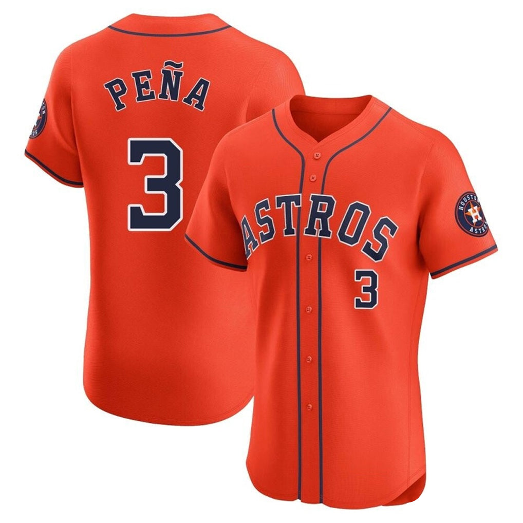 My Store H.Astros #3 Jeremy Pe?a Player Orange Home Limited Elite Stitched Jerseys