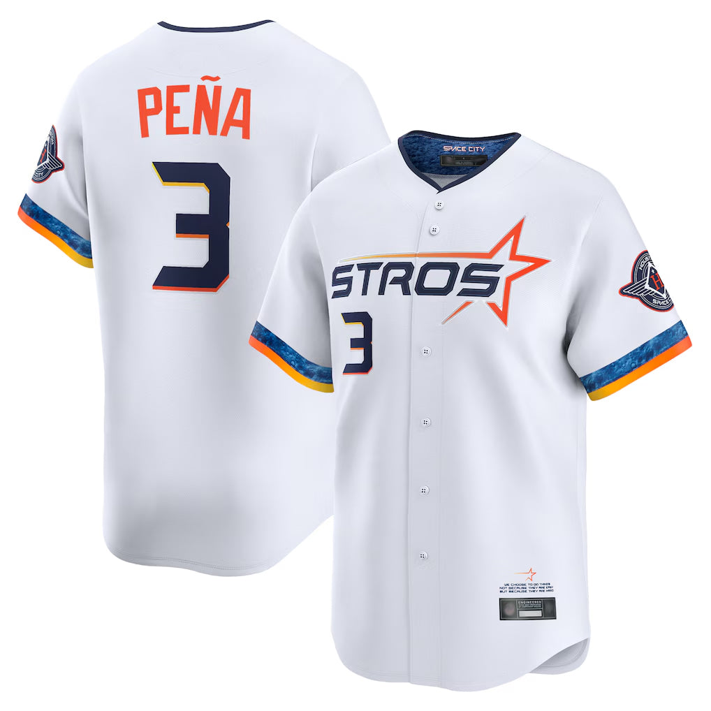 My Store H.Astros #3 Jeremy Pe?a Player White City Connect Limited Home Stitched Jerseys