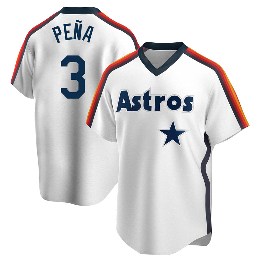 My Store H.Astros #3 Jeremy Pe?a Player White Cooperstown Collection T-shirt Stitched Jerseys