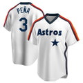 My Store H.Astros #3 Jeremy Pe?a Player White Cooperstown Collection T-shirt Stitched Jerseys