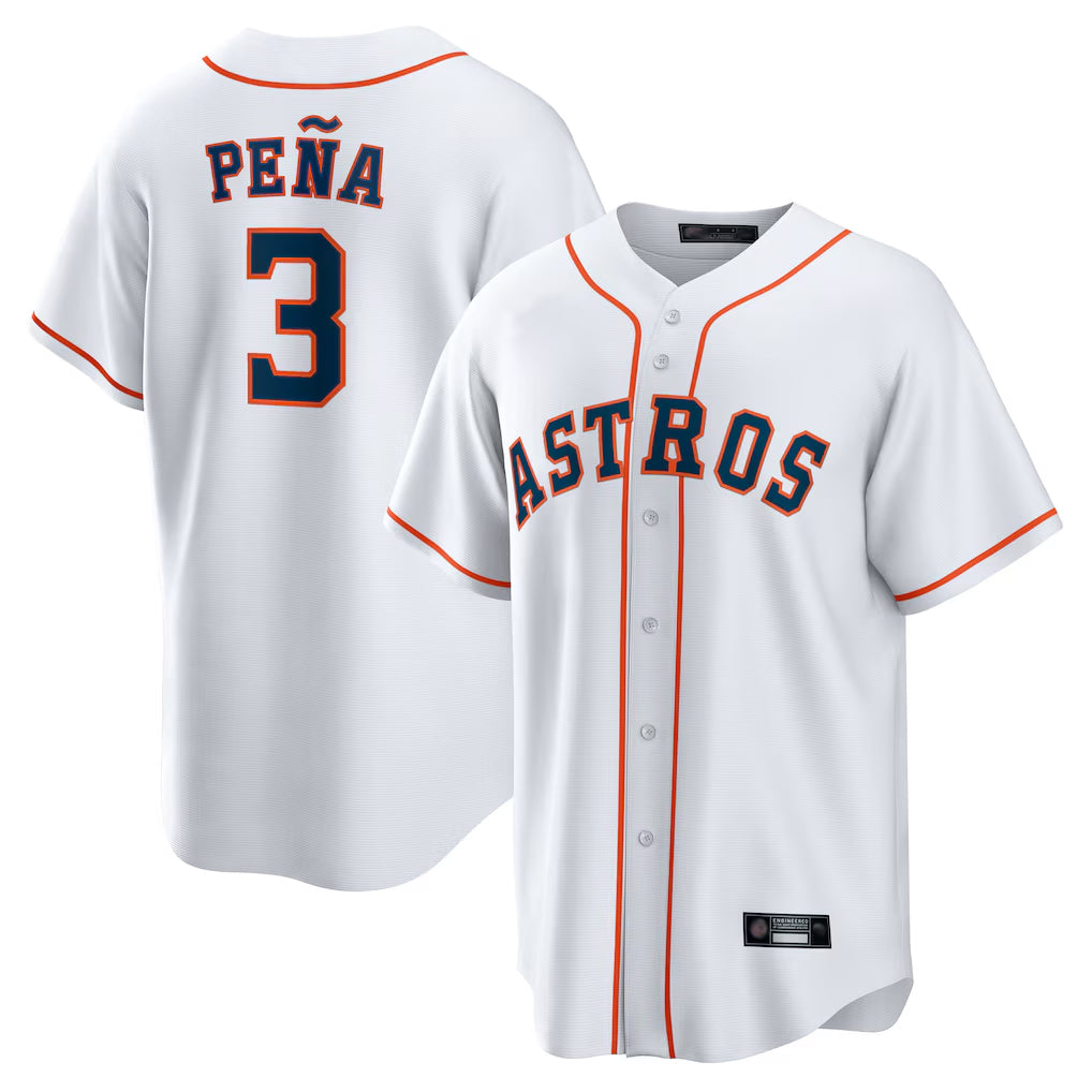 My Store H.Astros #3 Jeremy Pe?a Player White Home Game Stitched Jerseys
