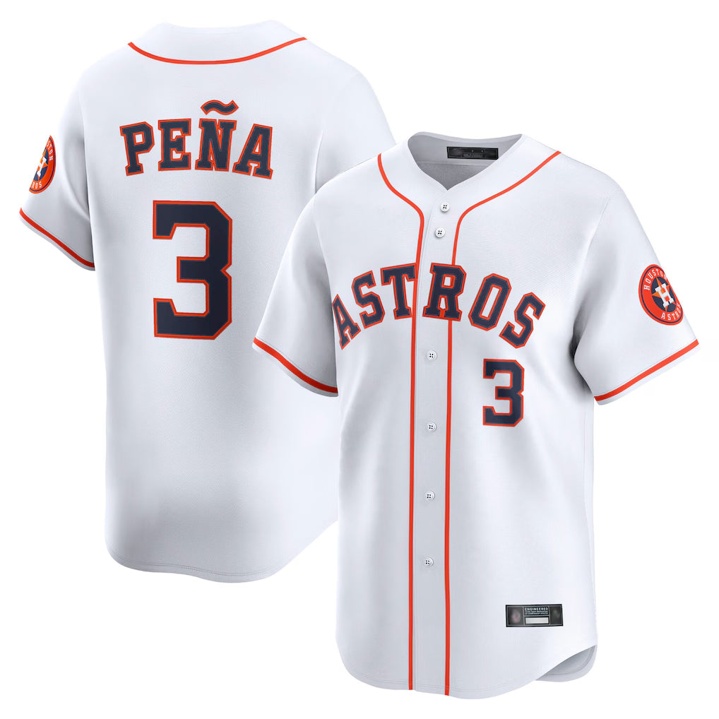 My Store H.Astros #3 Jeremy Pe?a Player White Home Limited Stitched Jerseys