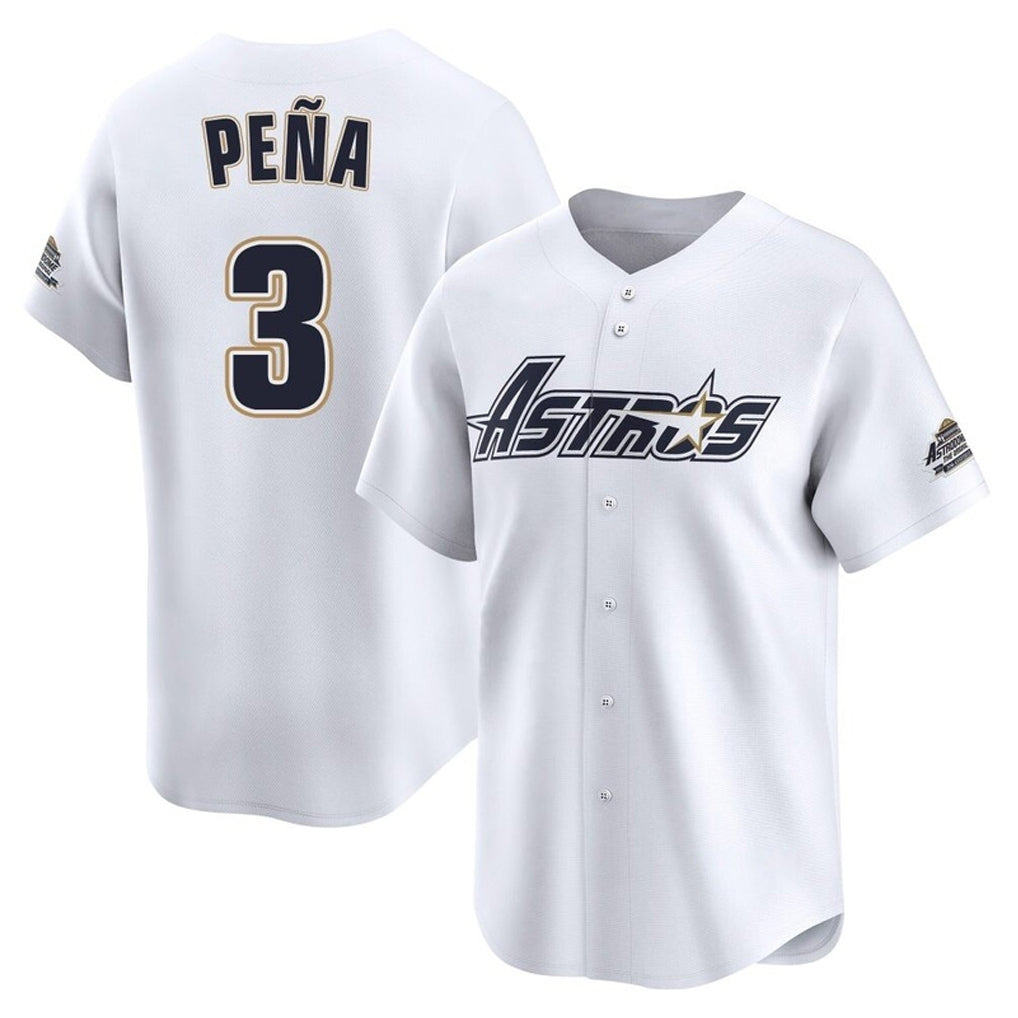 My Store H.Astros #3 Jeremy Pe?a Player White Throwback Cooperstown Collection Limited Stitched Jerseys