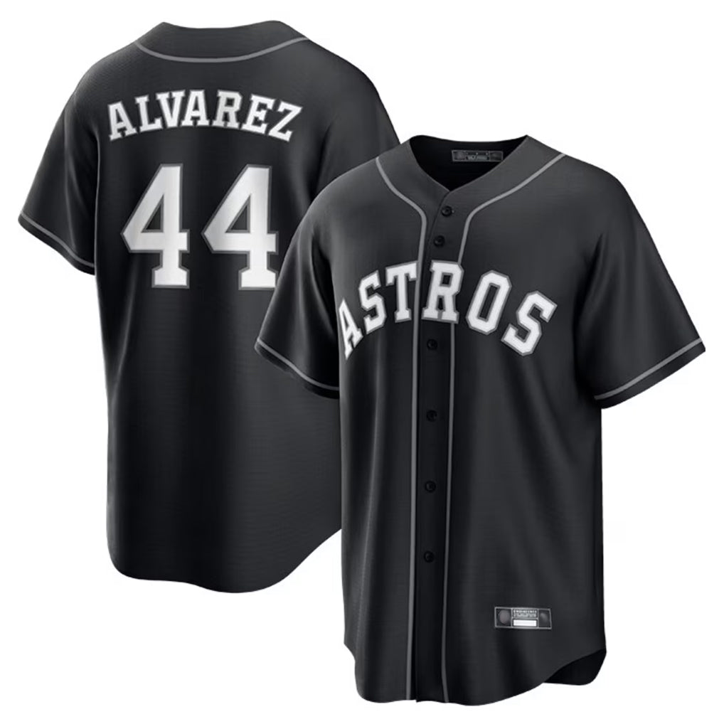 My Store H.Astros #44 Yordan Alvarez Player Black Home Game Stitched Jerseys