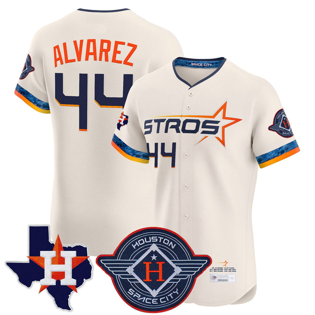 My Store H.Astros #44 Yordan Alvarez Player Cream City Connect Texas Patch Vapor Premier Limited Elite Home Stitched Jerseys