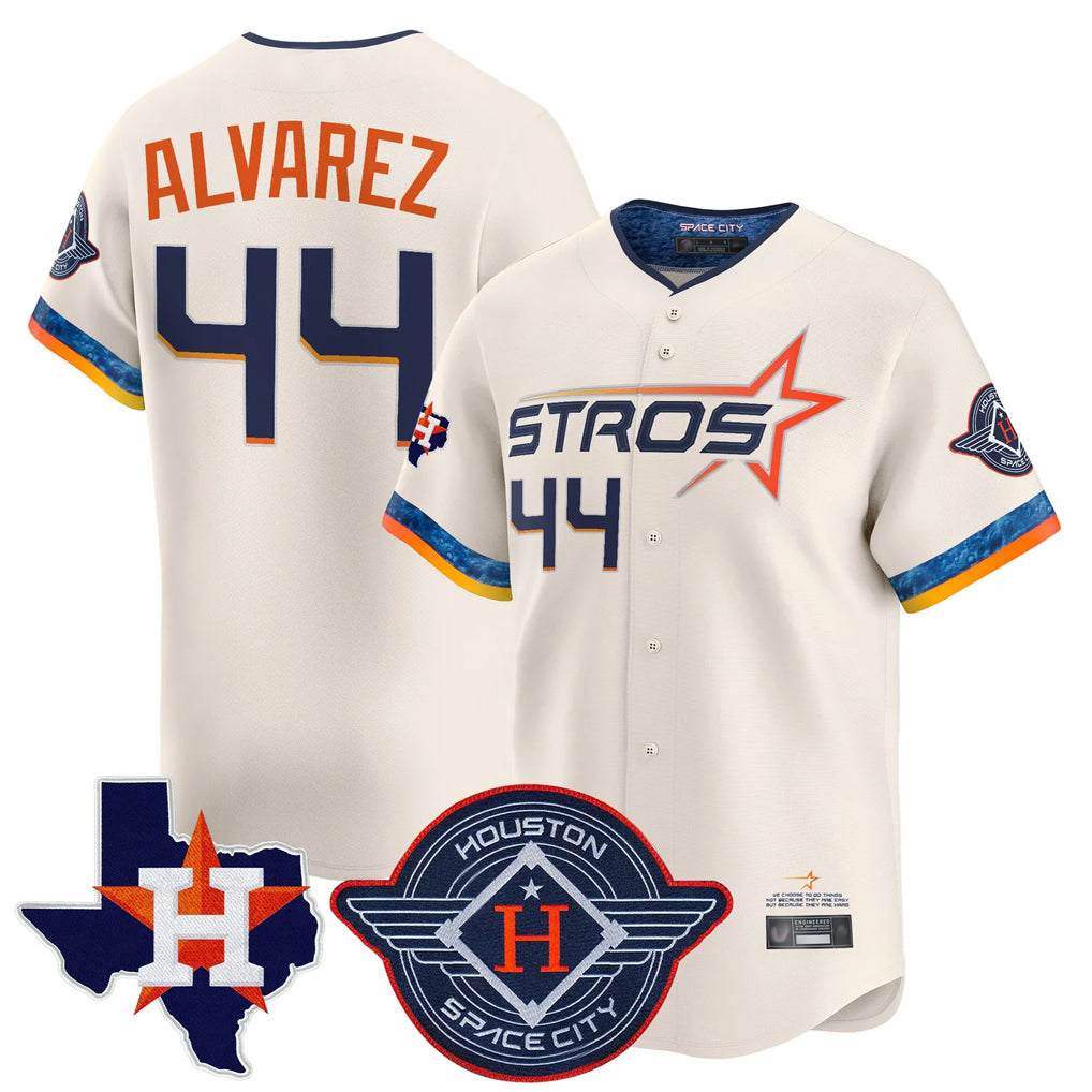 My Store H.Astros #44 Yordan Alvarez Player Cream City Connect Texas Patch Vapor Premier Limited Home Stitched Jerseys