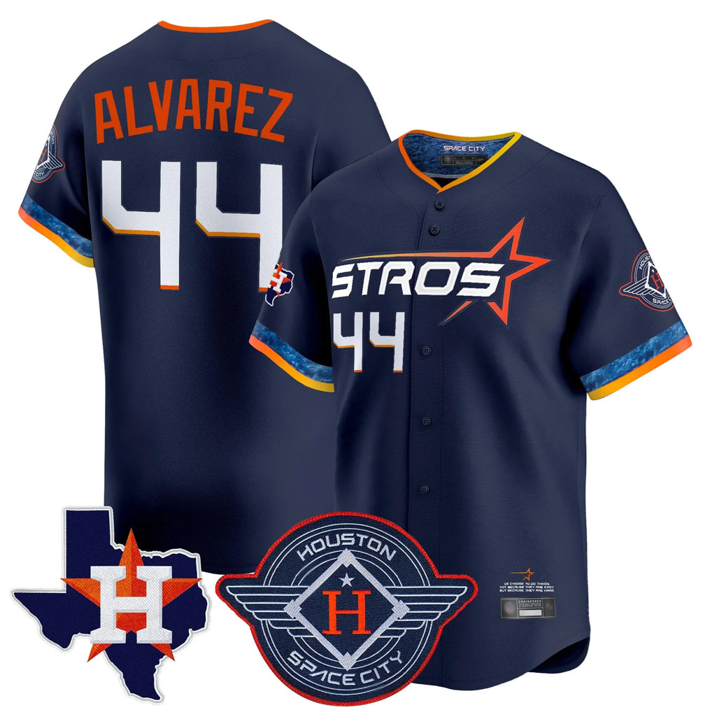 My Store H.Astros #44 Yordan Alvarez Player Navy City Connect Texas Patch Vapor Premier Limited Home Stitched Jerseys