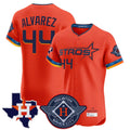 My Store H.Astros #44 Yordan Alvarez Player Orange City Connect Texas Patch Vapor Premier Limited Elite Home Stitched Jerseys