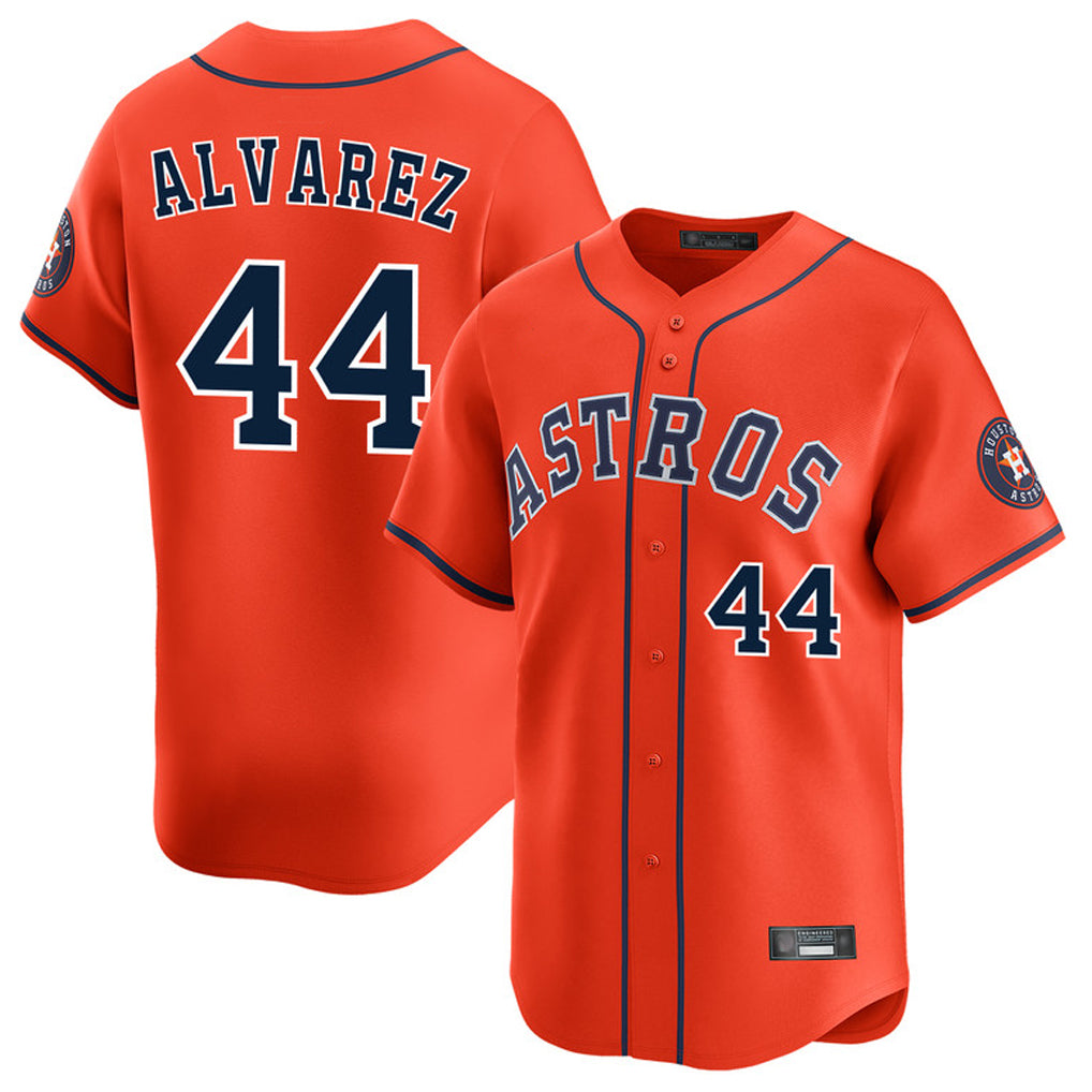 My Store H.Astros #44 Yordan Alvarez Player Orange Home Limited Stitched Jerseys
