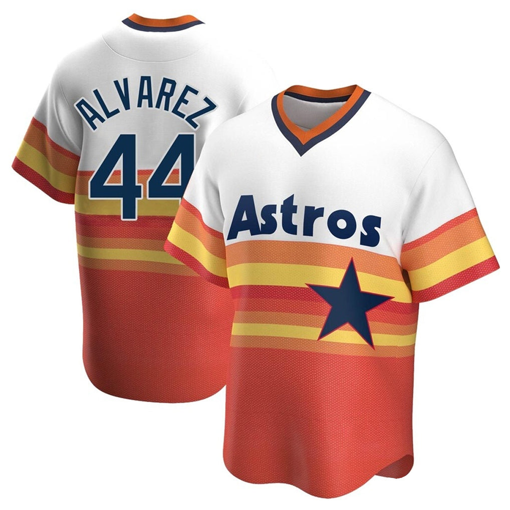 My Store H.Astros #44 Yordan Alvarez Player Rainbow Cooperstown Collection T-shirt Stitched Jerseys