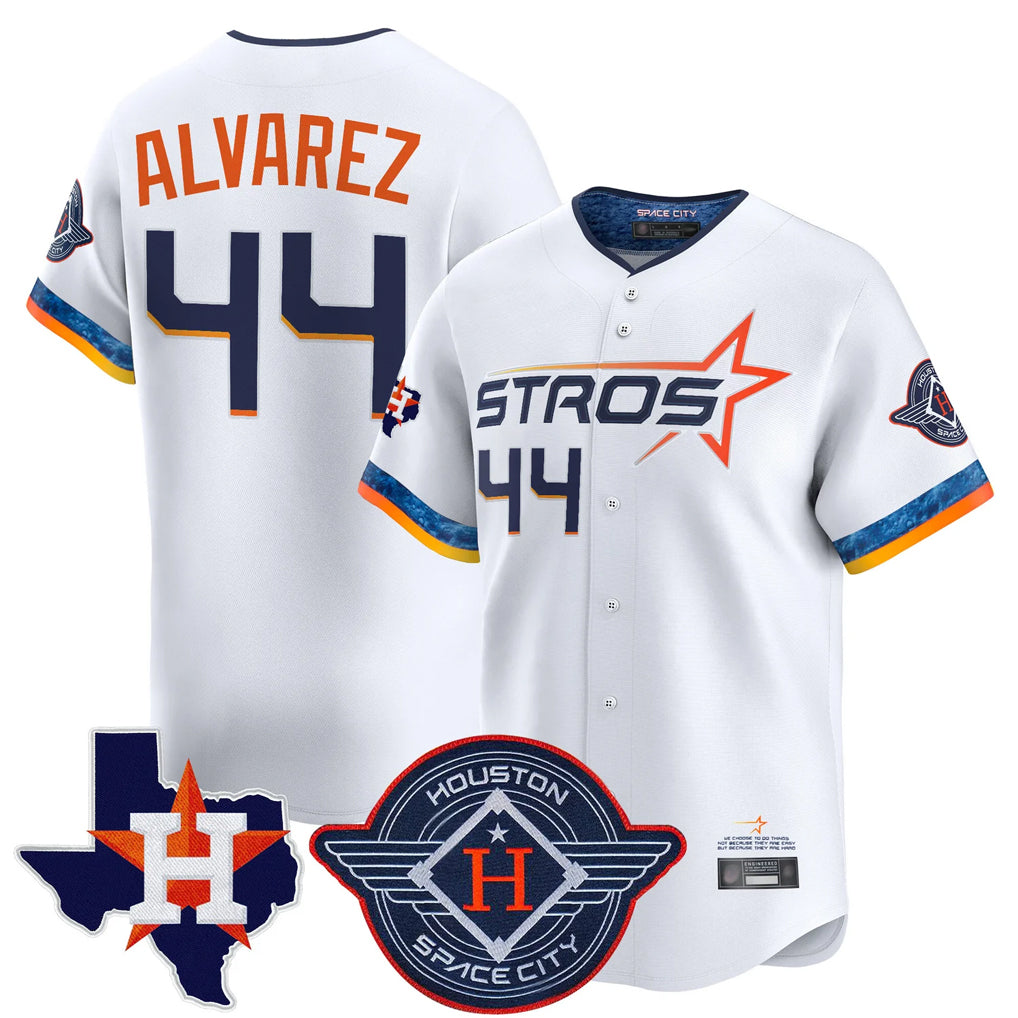 My Store H.Astros #44 Yordan Alvarez Player White City Connect Texas Patch Vapor Premier Limited Home Stitched Jerseys