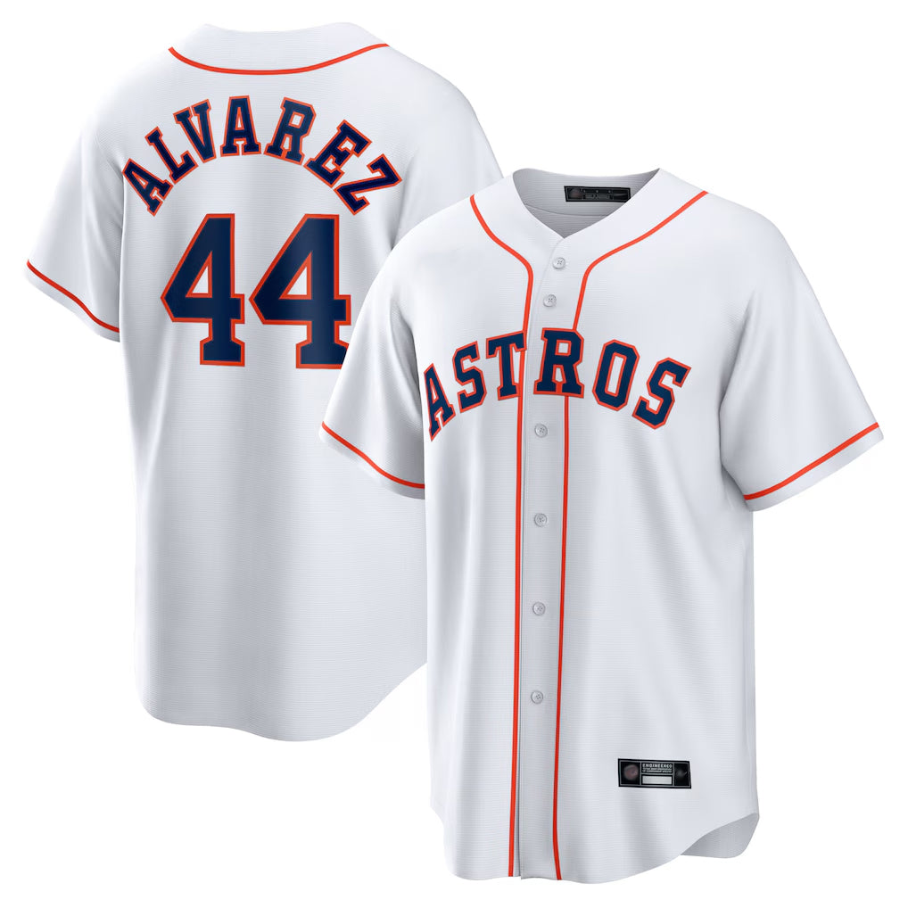 My Store H.Astros #44 Yordan Alvarez Player White Home Game Stitched Jerseys