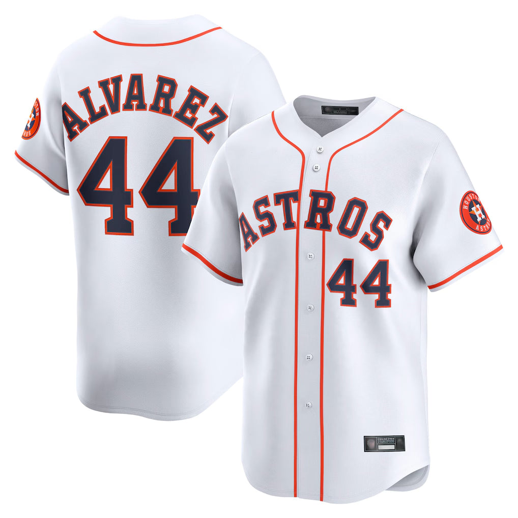 My Store H.Astros #44 Yordan Alvarez Player White Home Limited Stitched Jerseys