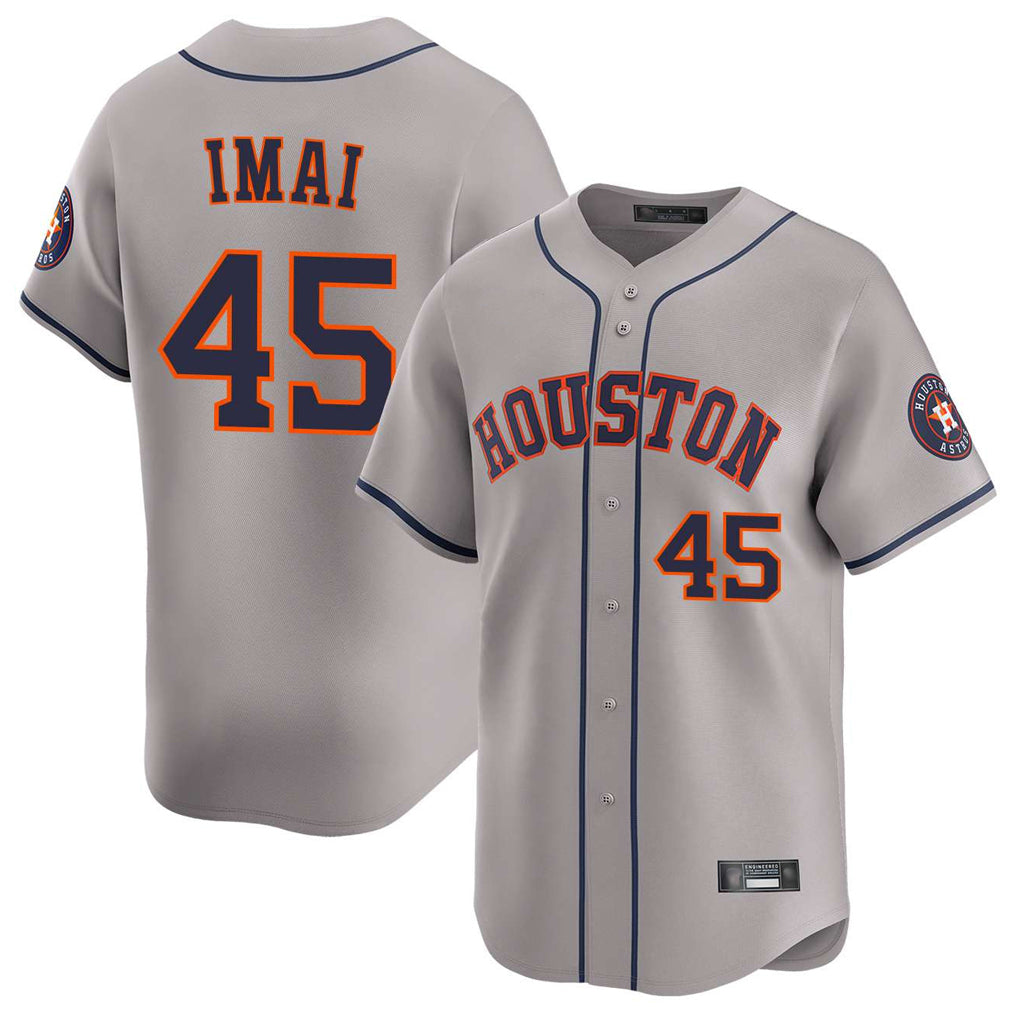 My Store H.Astros #45 Tatsuya Imai Player Gray Home Limited Stitched Jerseys