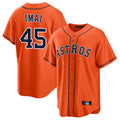 My Store H.Astros #45 Tatsuya Imai Player Orange Home Game Stitched Jerseys