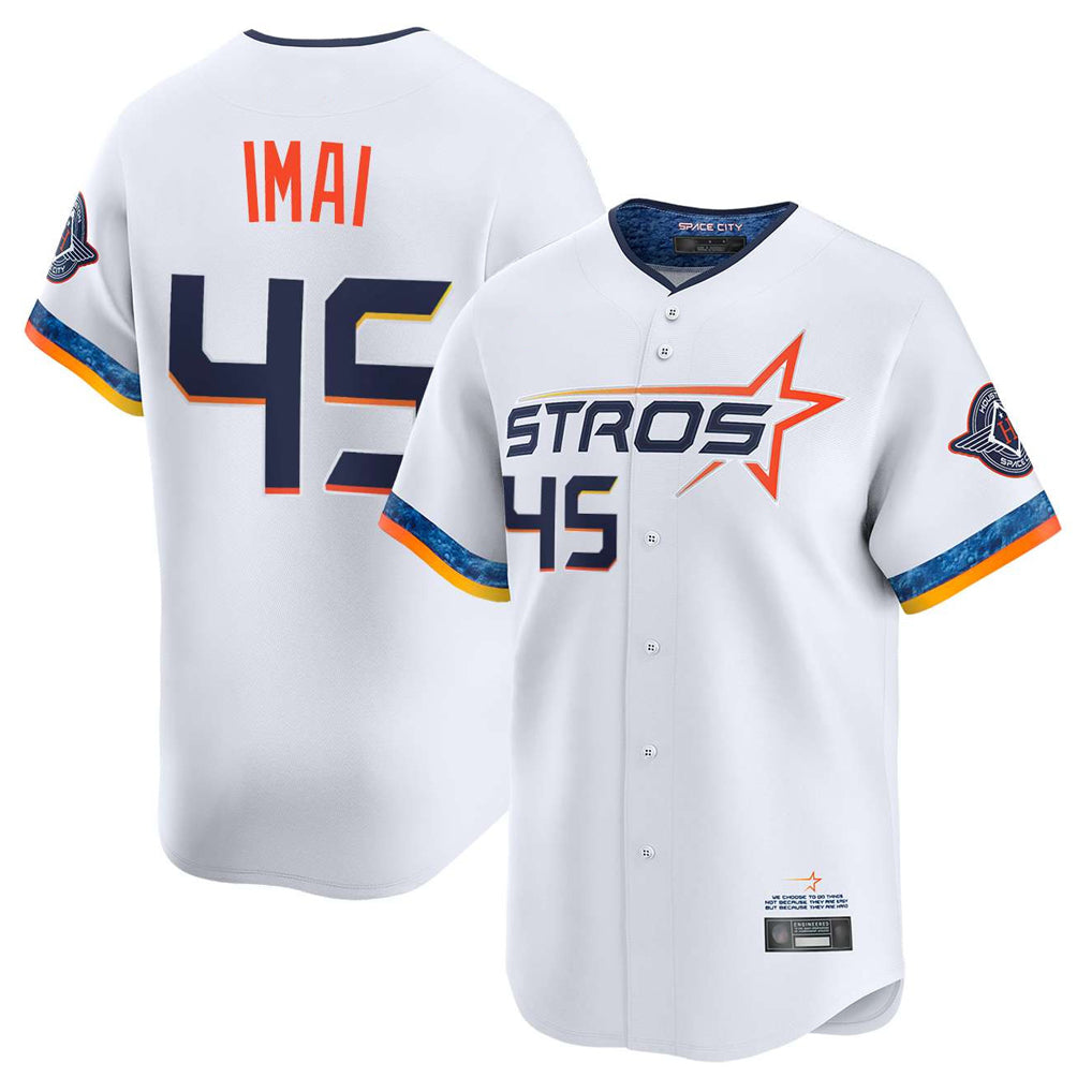 My Store H.Astros #45 Tatsuya Imai Player White City Connect Limited Home Stitched Jerseys