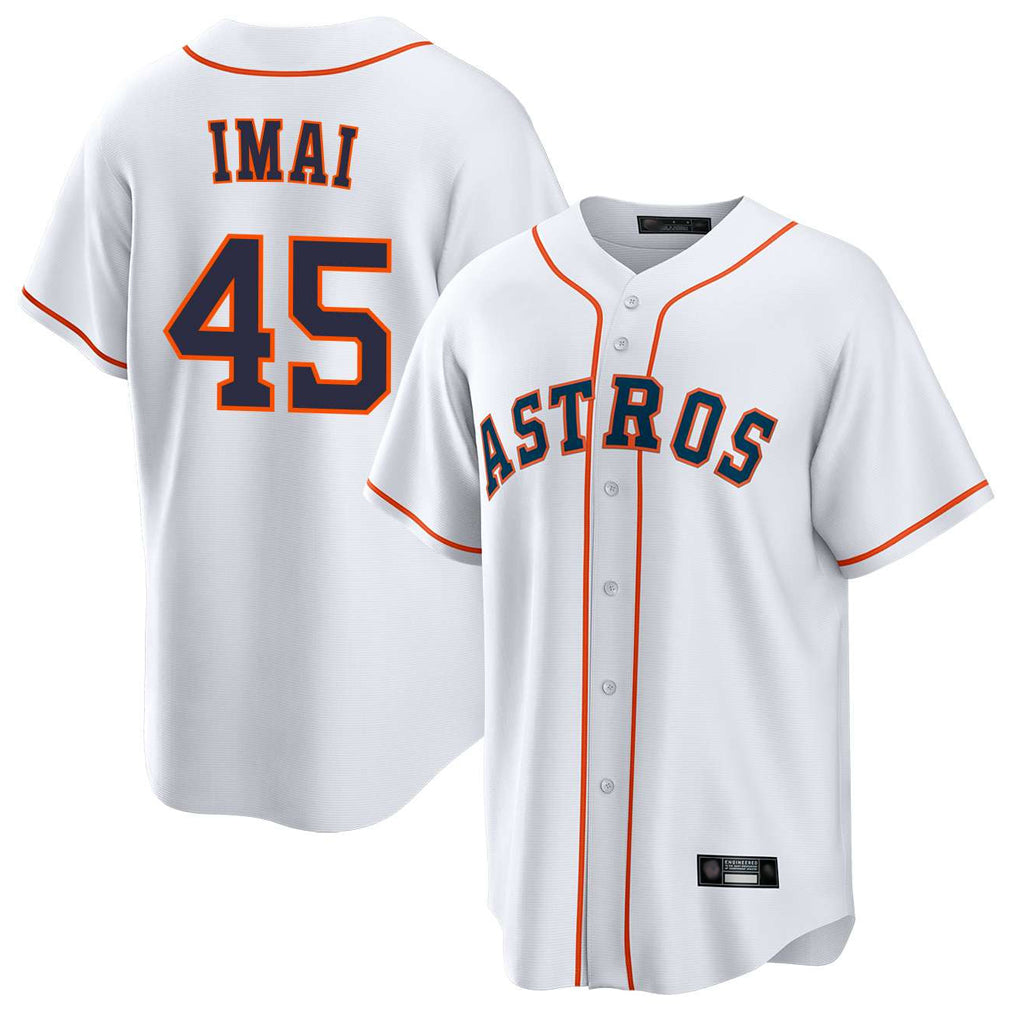 My Store H.Astros #45 Tatsuya Imai Player White Home Game Stitched Jerseys