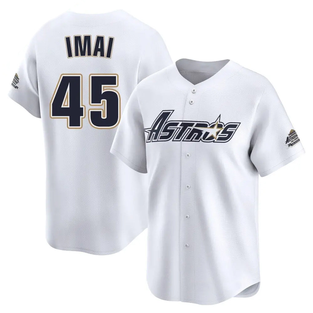 My Store H.Astros #45 Tatsuya Imai Player White Throwback Cooperstown Collection Limited Stitched Jerseys