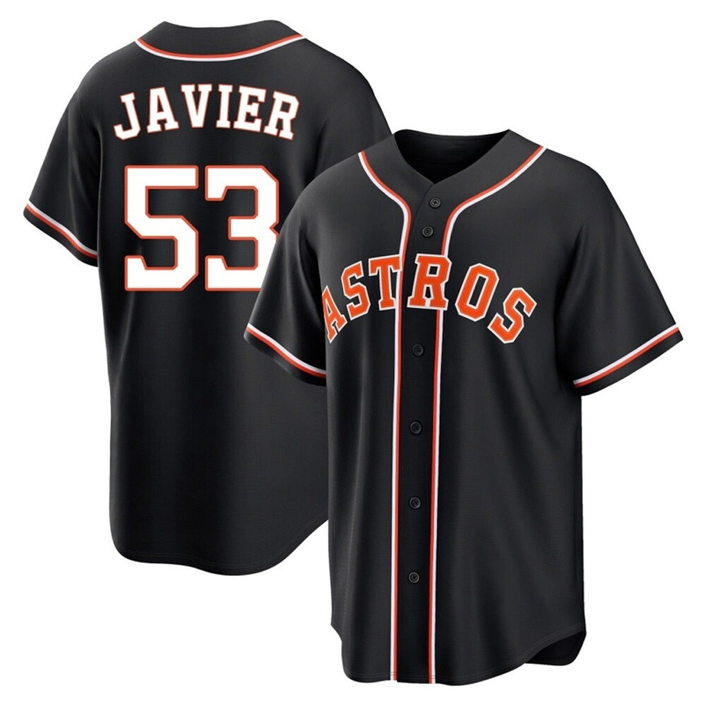 My Store H.Astros #53 Cristian Javier Player Black Fashion Out Home Game Stitched Jerseys