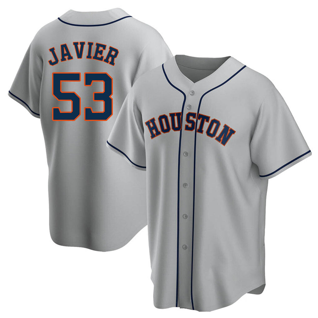 My Store H.Astros #53 Cristian Javier Player Gray Home Game Stitched Jerseys