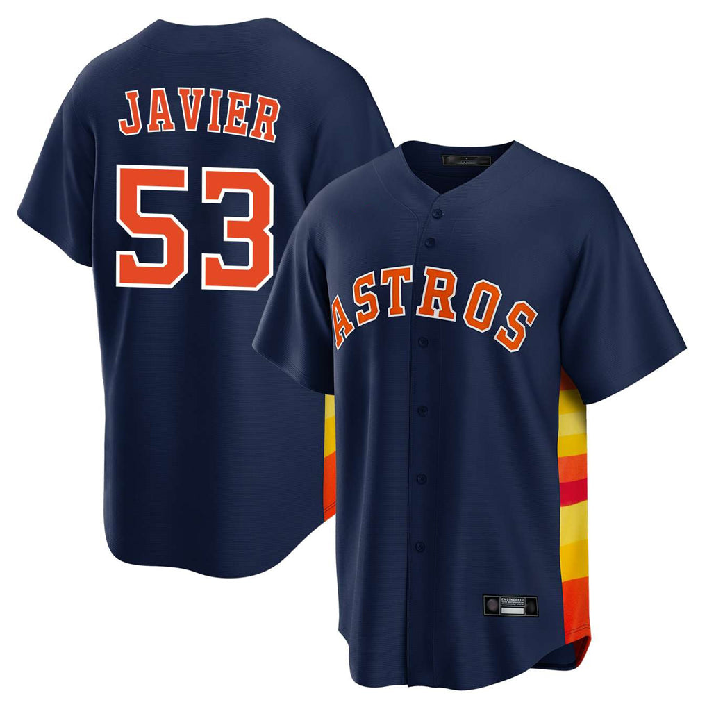 My Store H.Astros #53 Cristian Javier Player Navy Home Game Stitched Jerseys
