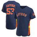 My Store H.Astros #53 Cristian Javier Player Navy Home Limited Elite Stitched Jerseys