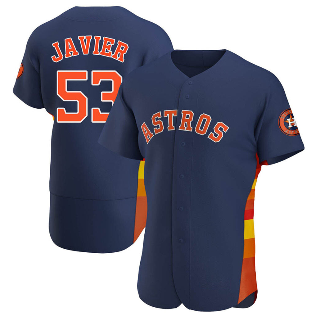 My Store H.Astros #53 Cristian Javier Player Navy Home Limited Elite Stitched Jerseys