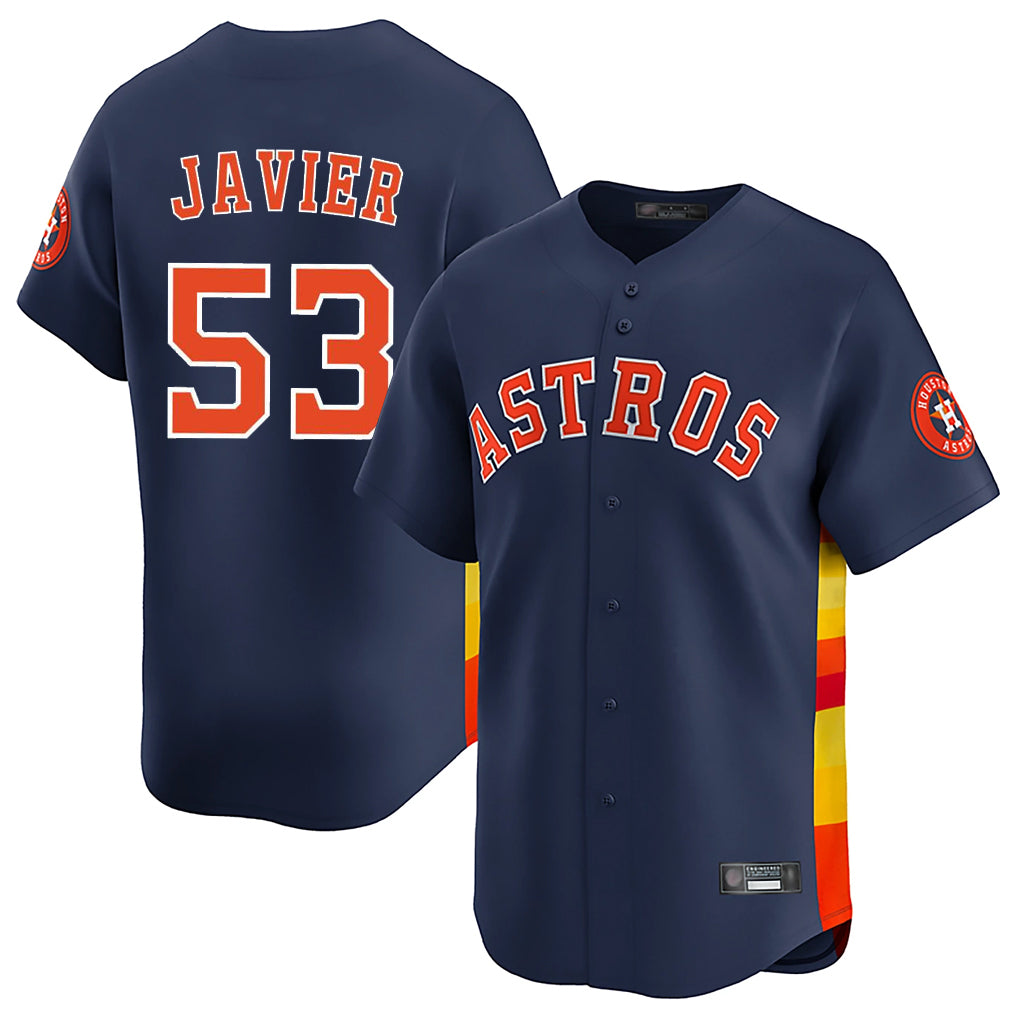My Store H.Astros #53 Cristian Javier Player Navy Home Limited Stitched Jerseys