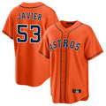 My Store H.Astros #53 Cristian Javier Player Orange Home Game Stitched Jerseys