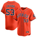 My Store H.Astros #53 Cristian Javier Player Orange Home Limited Stitched Jerseys