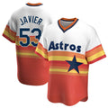 My Store H.Astros #53 Cristian Javier Player Rainbow Cooperstown Collection T-shirt Stitched Jerseys