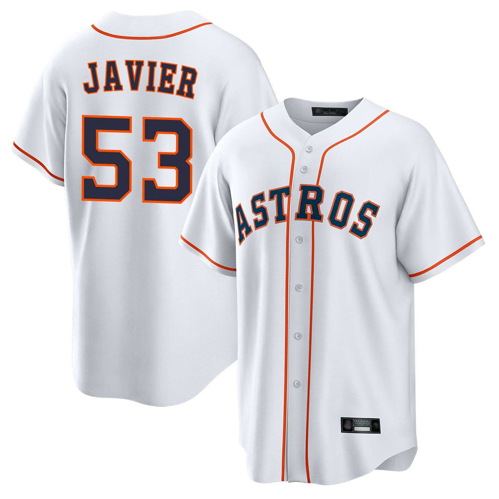 My Store H.Astros #53 Cristian Javier Player White Home Game Stitched Jerseys