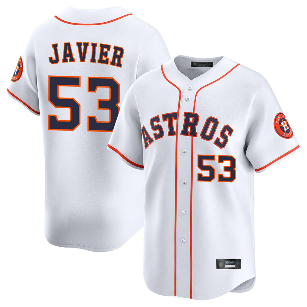 My Store H.Astros #53 Cristian Javier Player White Home Limited Stitched Jerseys