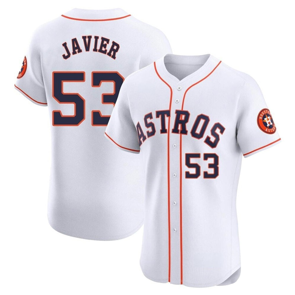 My Store H.Astros #53 Cristian Javier Player White Limited Elite Home Stitched Jerseys